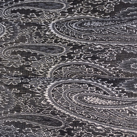 Bow Tie & Cummerbund Black Grey Paisley with Box - Picture 3 of 11